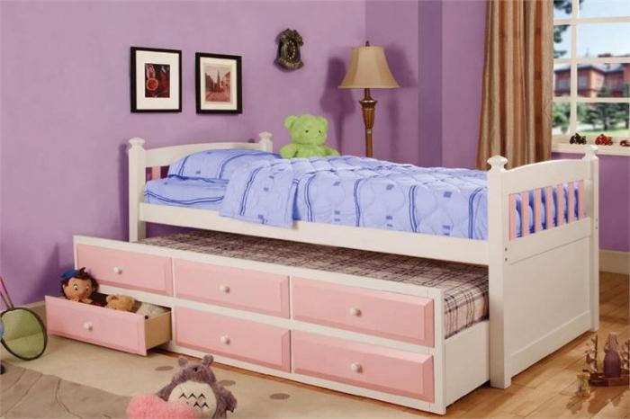 Bērnu gulta ar kastēm: dizaina elementi, materiāli, priekšrocības