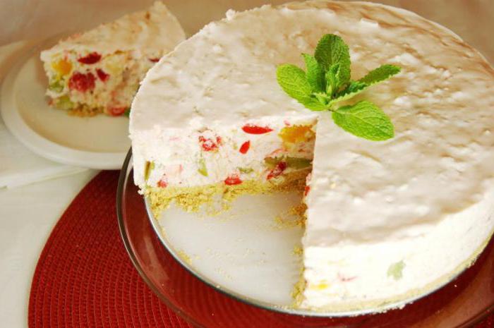 Kūka ar želatīnu bez cepšanas: labākās receptes, ēdiena gatavošanas iespējas un atsauksmes