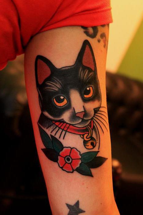 kaķu tetovējums 
