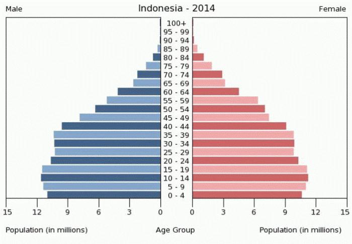 Indonēzijas iedzīvotāju skaits